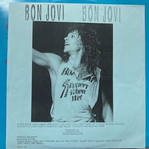 Bon Jovi – Live Rehearsel Mannheim , West Germany 31-8-86 Advance Preview Audience & Live Gaumont, Ipswich England 9-11-86