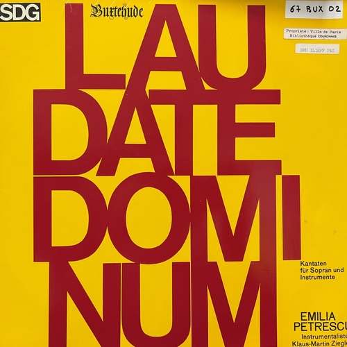 Dietrich Buxtehude - Singet Dem Herrn Laudate Dominum